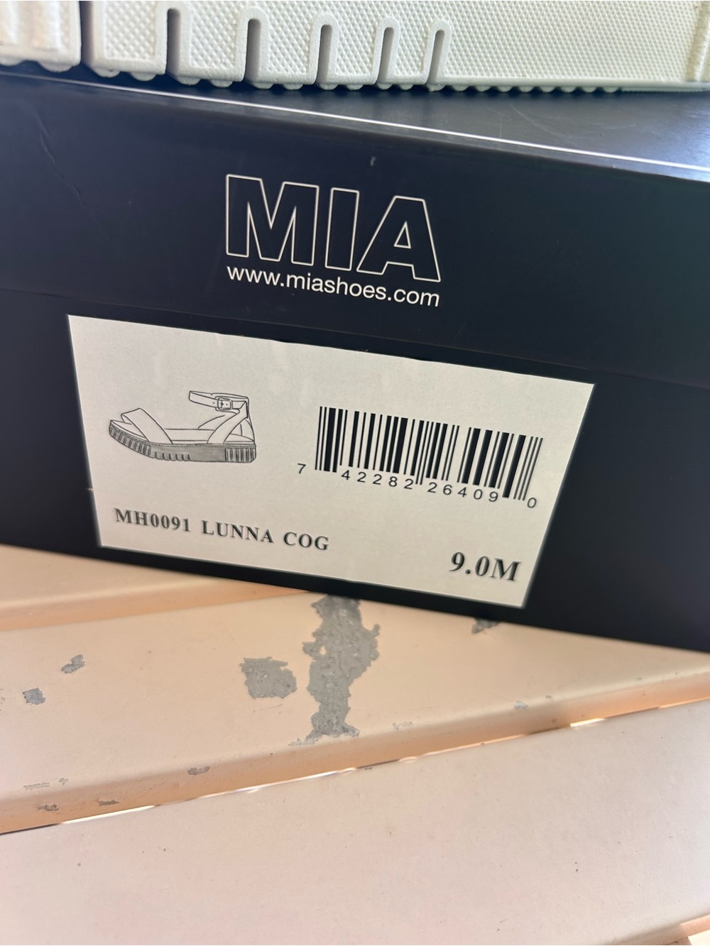 MIA Lunna Cog Platform Sandal - White